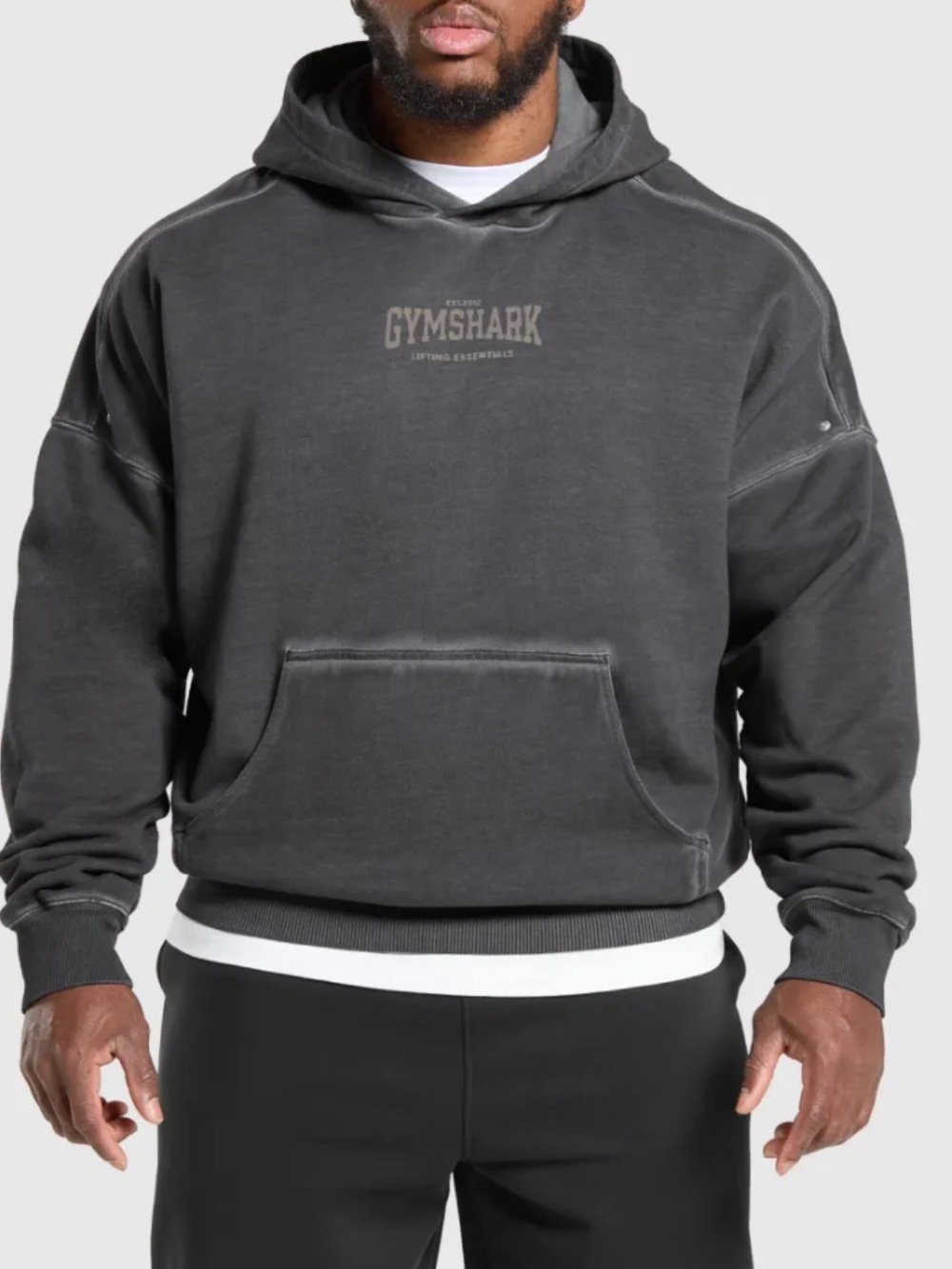 Gymshark Washed Charcoal Hooded Pullover